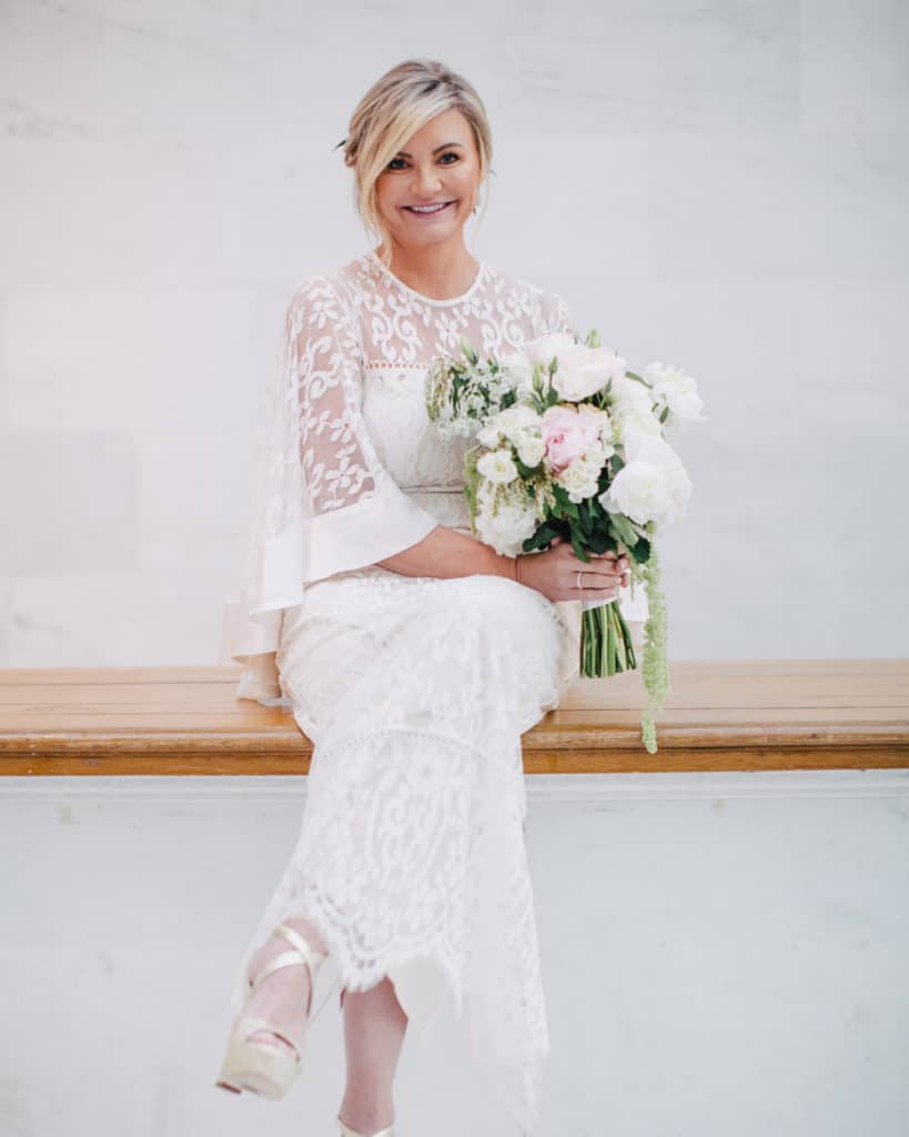sitting bride sf city hall light court